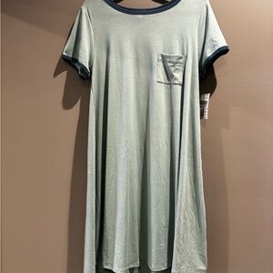 LuLaRoe Mint T-Shirt Dress with Pocket
